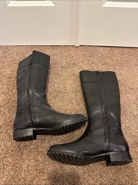 Women's Black Zip Riding Boots